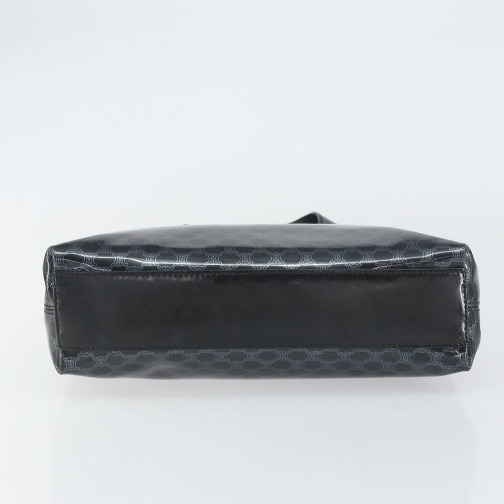 CELINE Macadam Canvas Hand Bag Vinyl Black Auth ti3537 - Picture 5 of 16